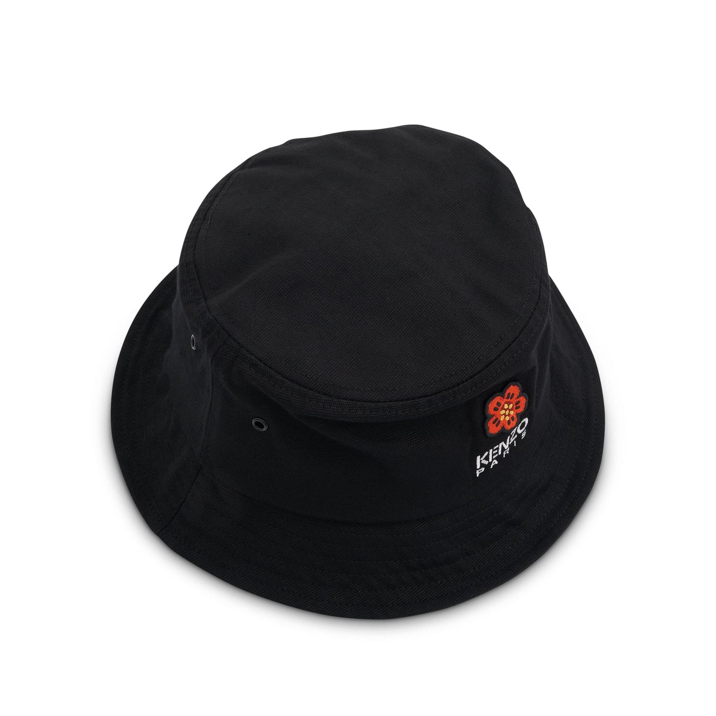 Boke Flower Crest Bucket Hat in Black