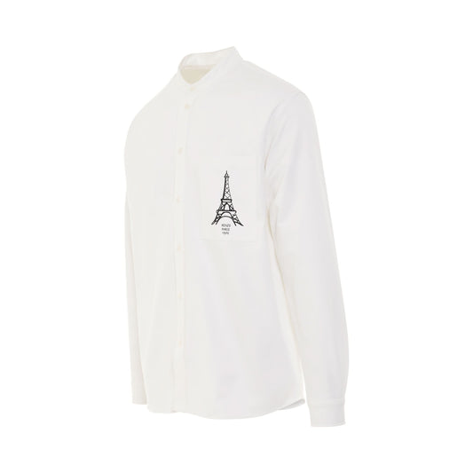 Paris-Japan Woven Shirt in White