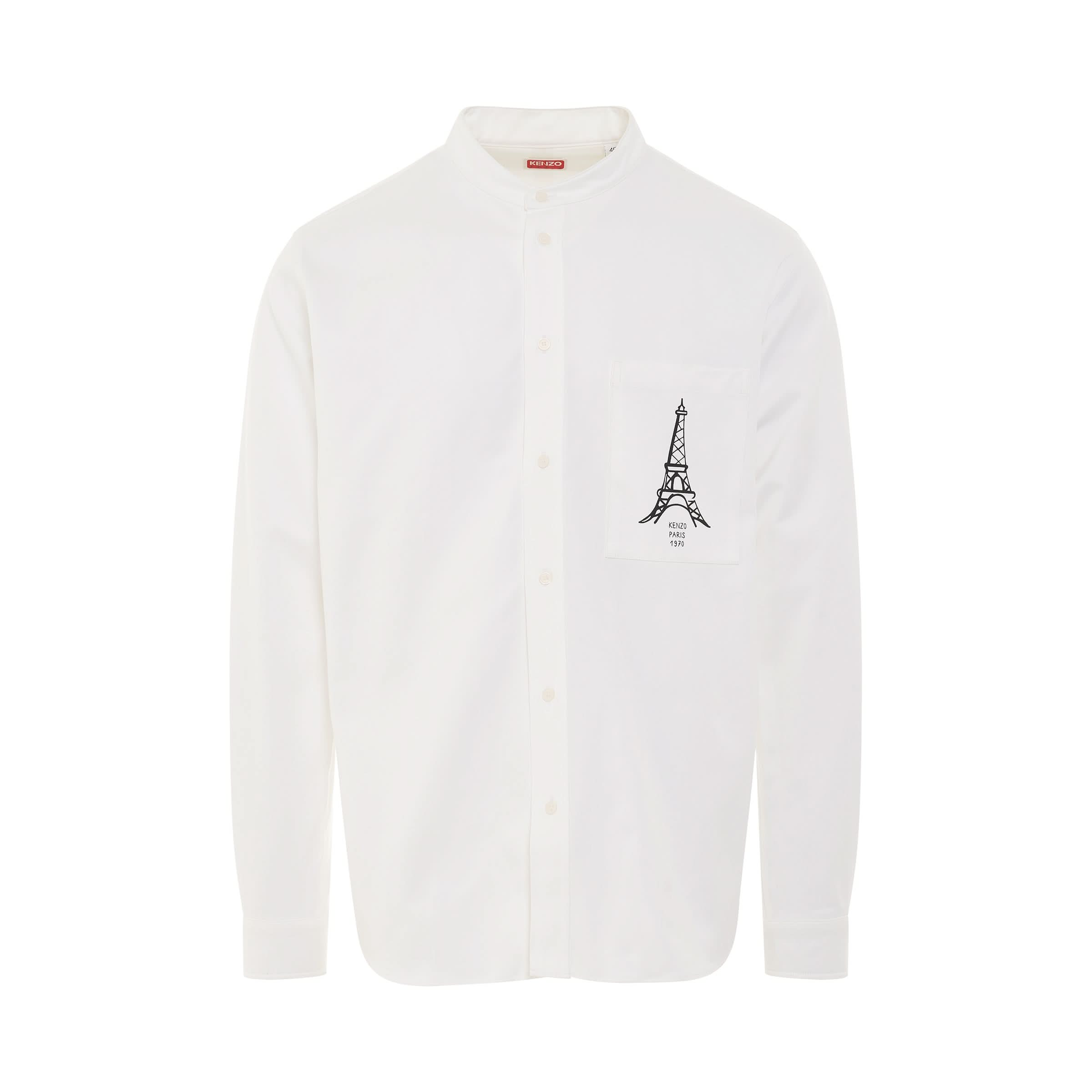 Paris-Japan Woven Shirt in White