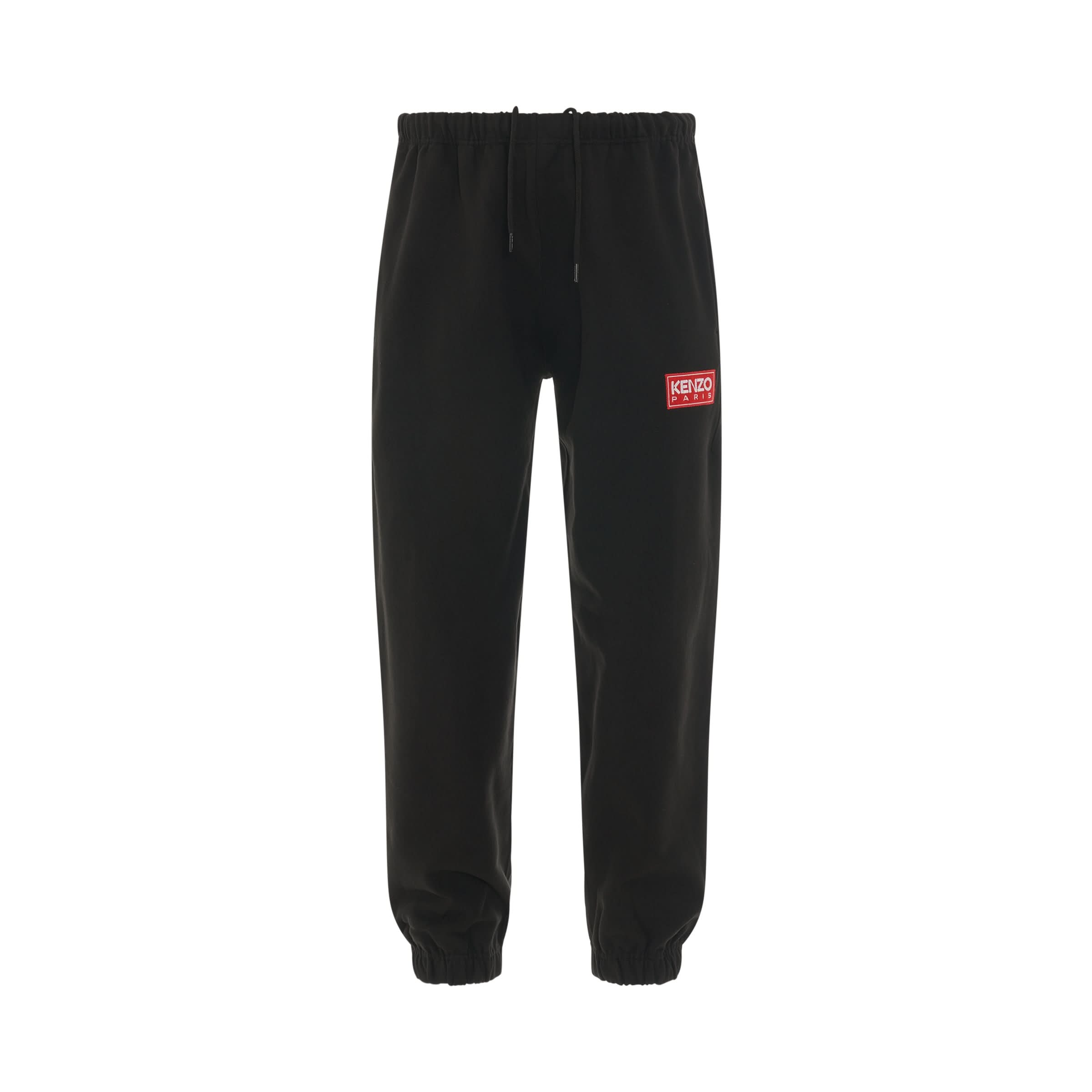 Paris Logo Jogging Pant in Black