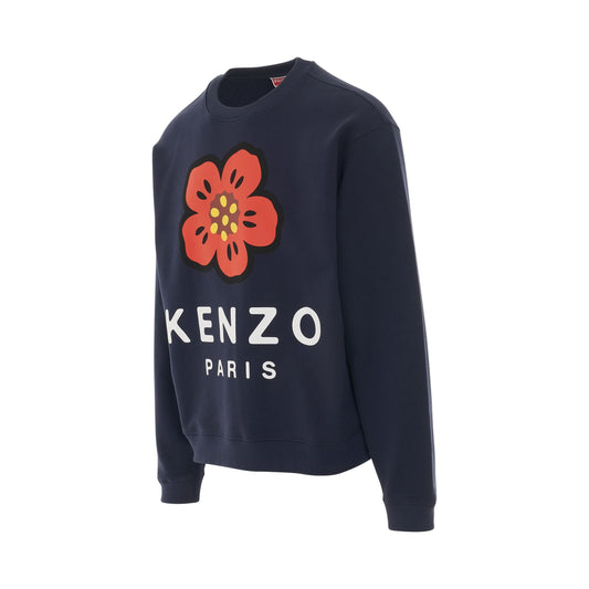 Boke Flower Classic Sweatshirt in Midnight Blue