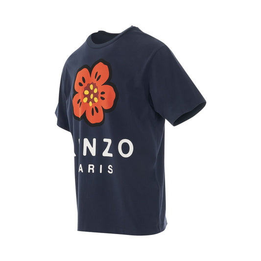 Boke Flower Logo T-Shirt in Midnight Blue