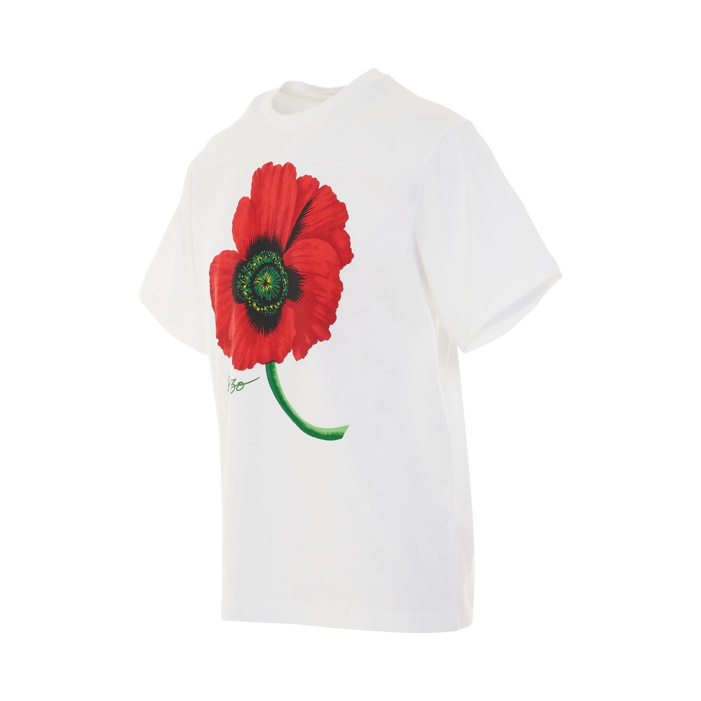 Poppy Print T-Shirt in White