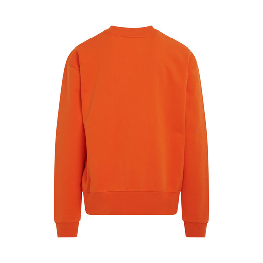 Logo Printed Crewneck Sweatshirt in Carrot