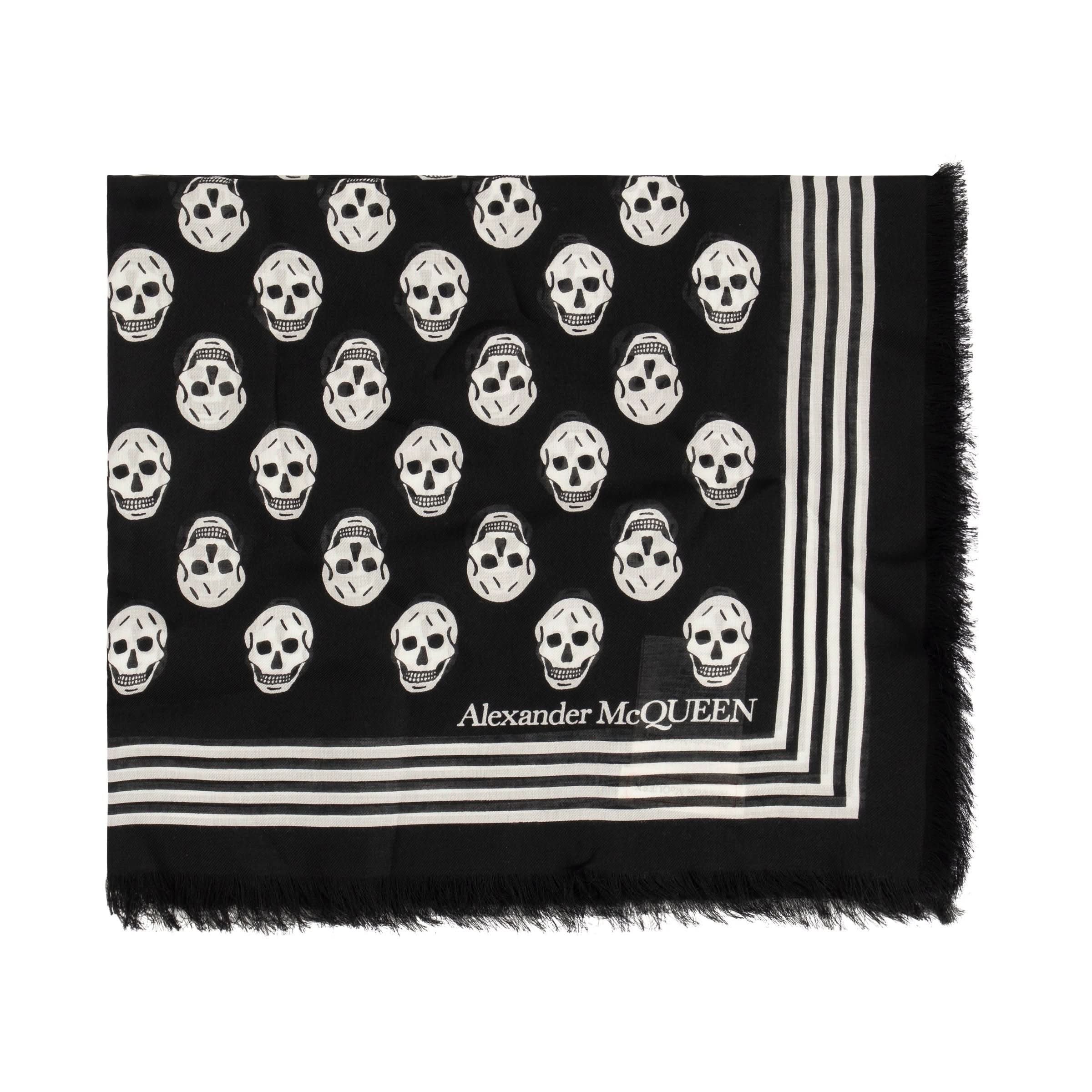 Classic Skull Scarf in Black/Ivory