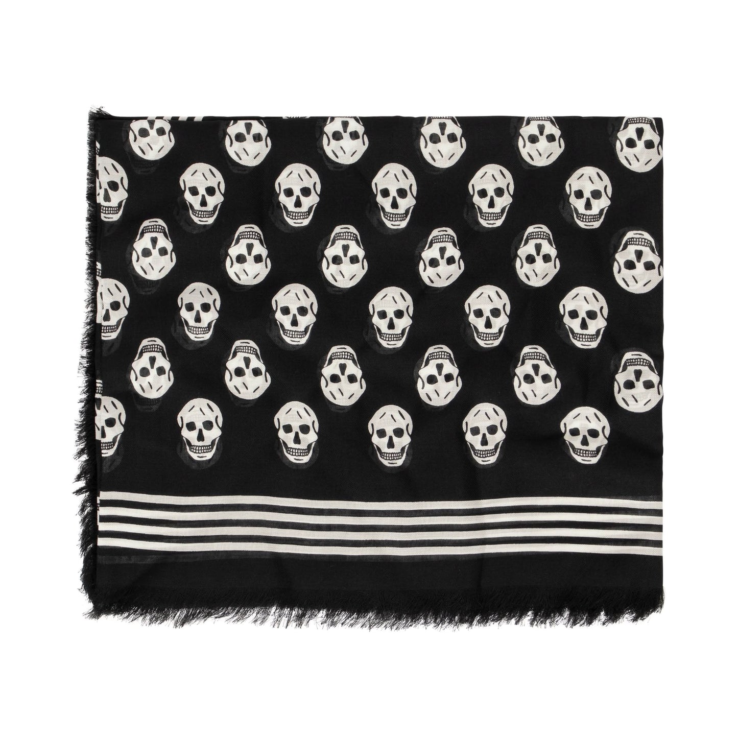 Classic Skull Scarf in Black/Ivory