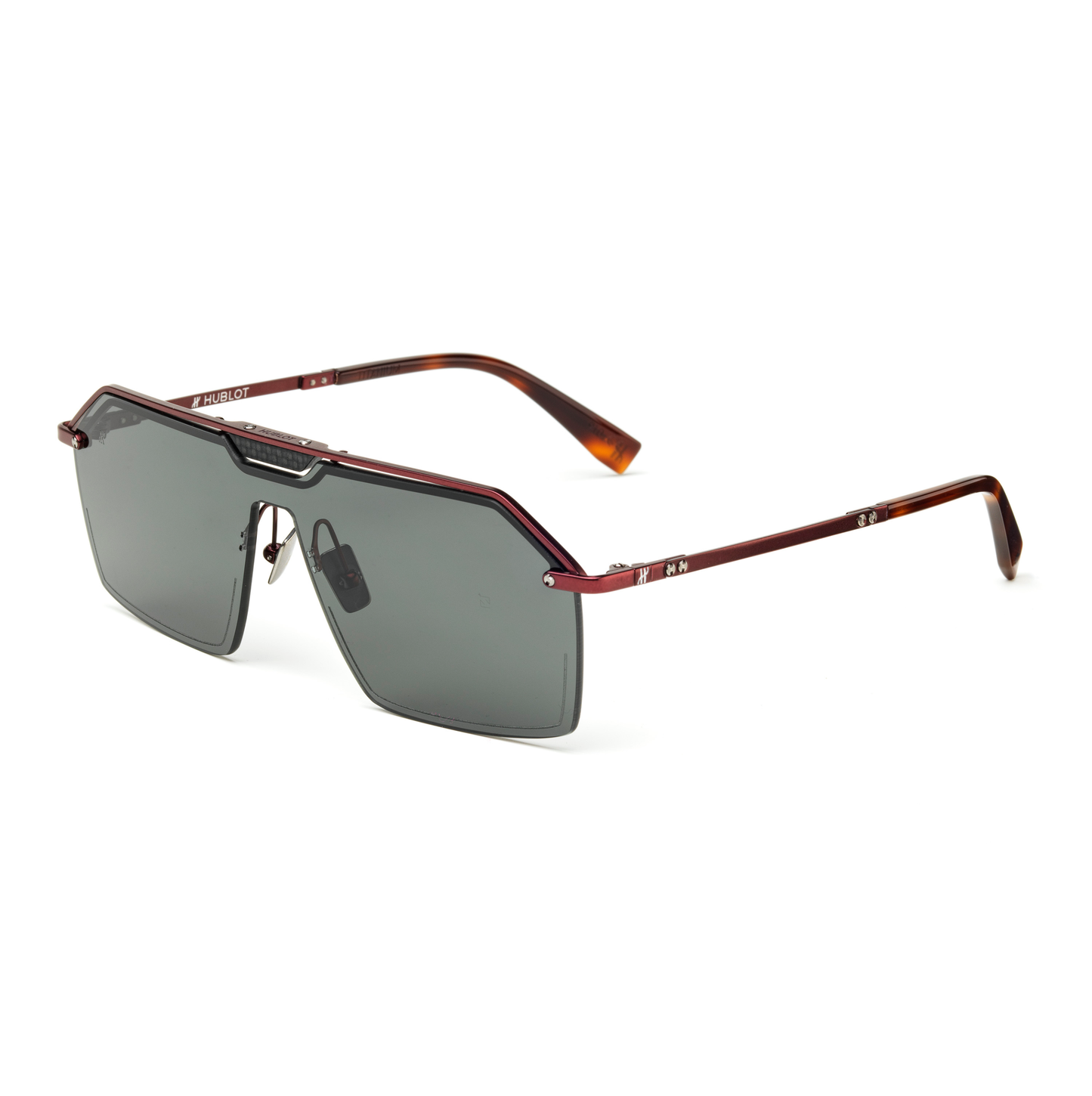 Burgundy Matte Mask Sunglasses with Solid Polar Smoke Lens