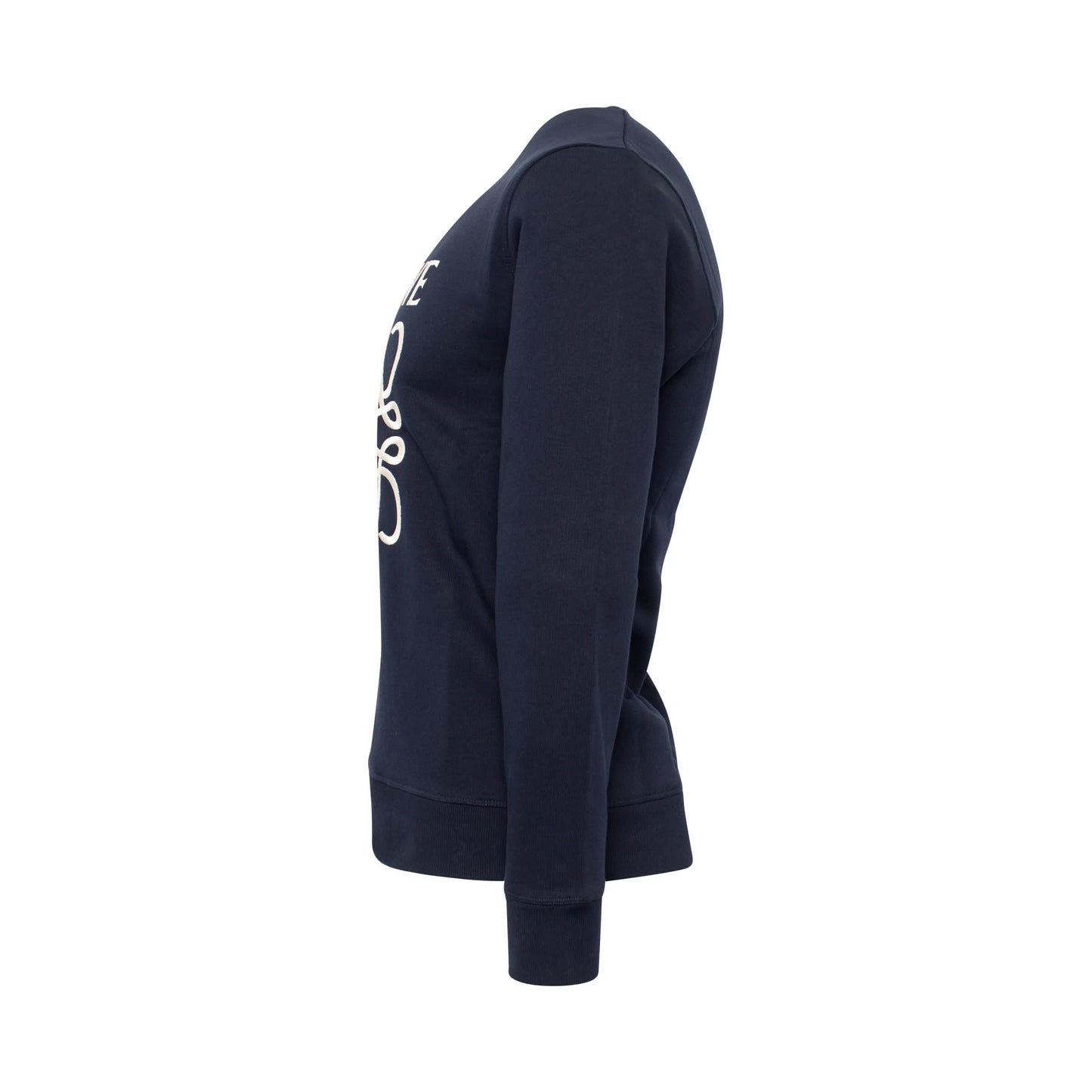 Anagram Embroidered Sweatshirt in Navy Blue