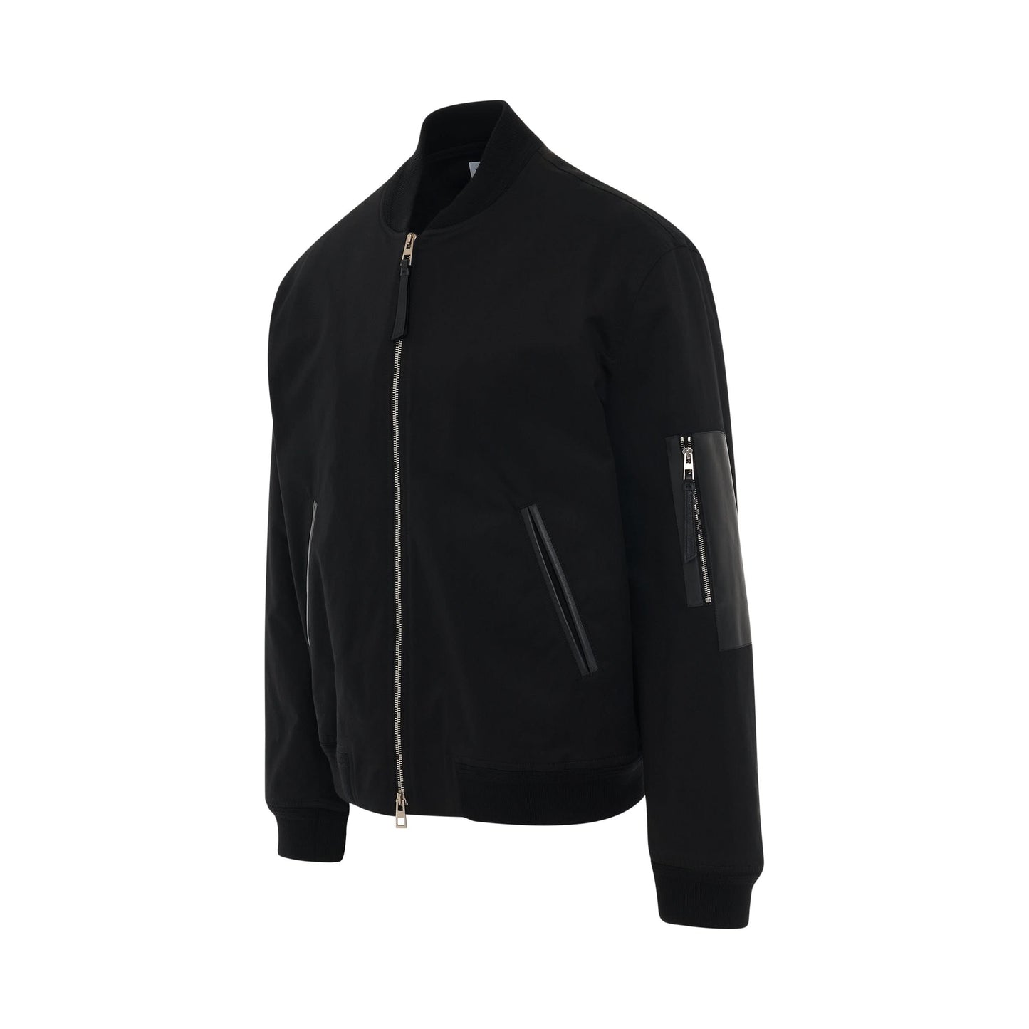 Cotton Bomber Jacket in Black