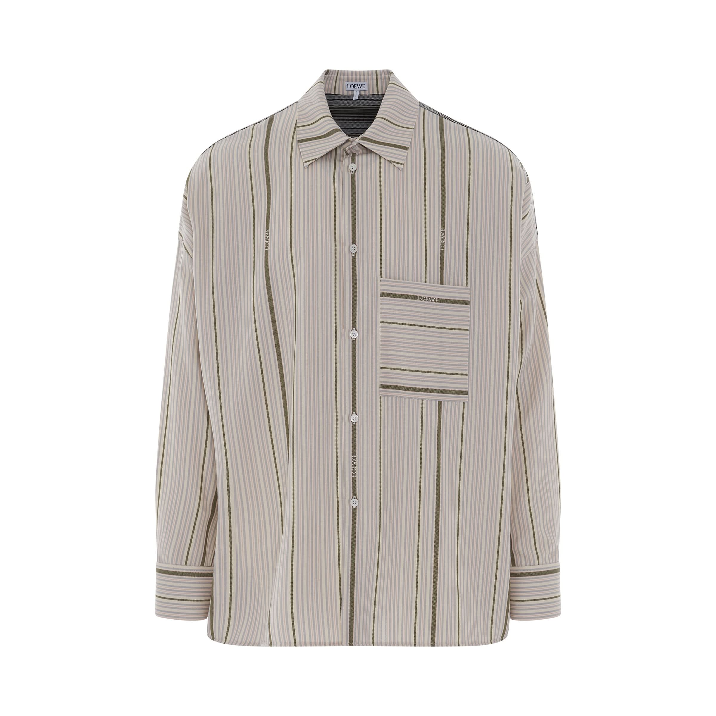 Jacquard Stripe Shirt Black