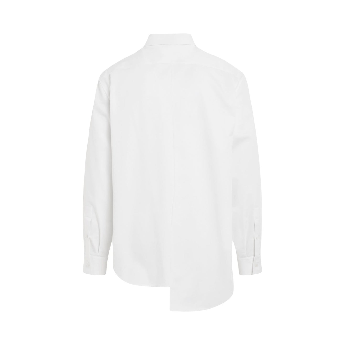 Asymmetric Cotton Shirt in White