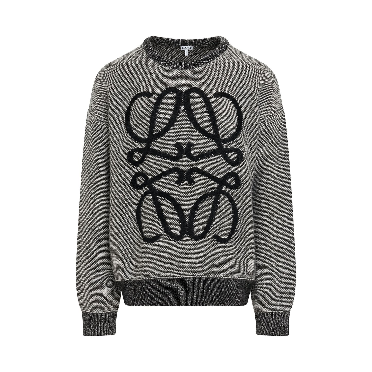 Anagram Wool Sweater in Black/White