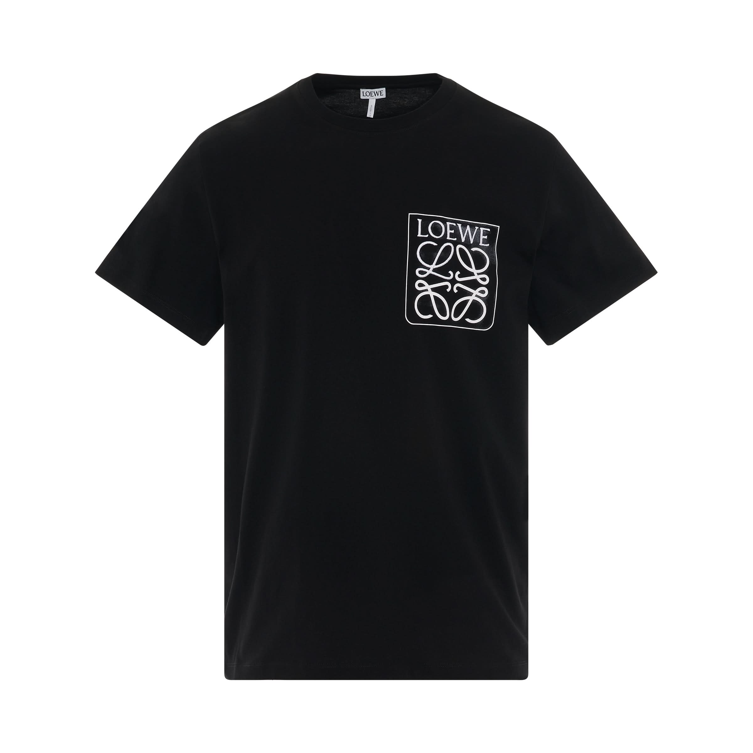 Anagram Fake Pocket T-Shirt in Black