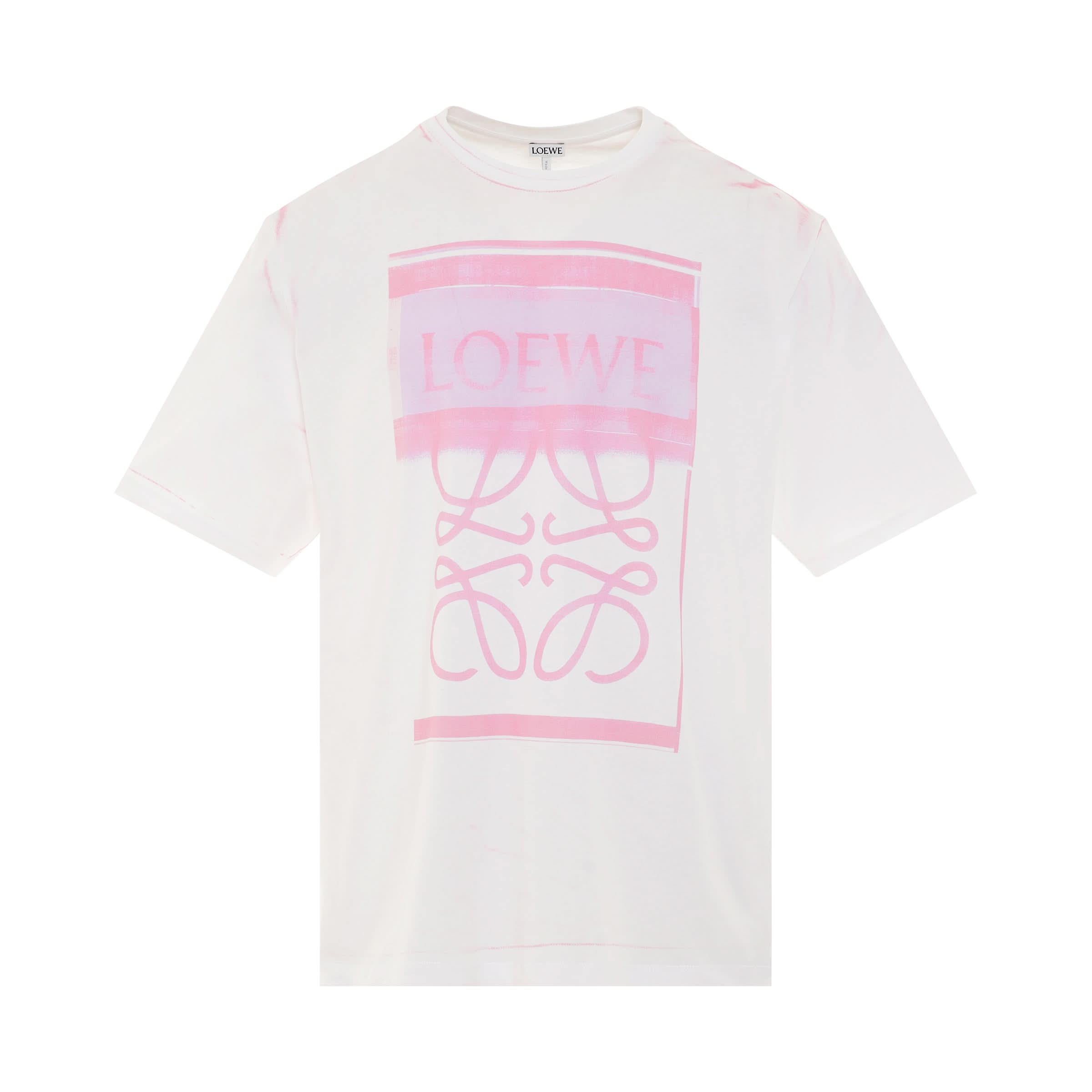 Photocopy Anagram T-Shirt in White/Pink