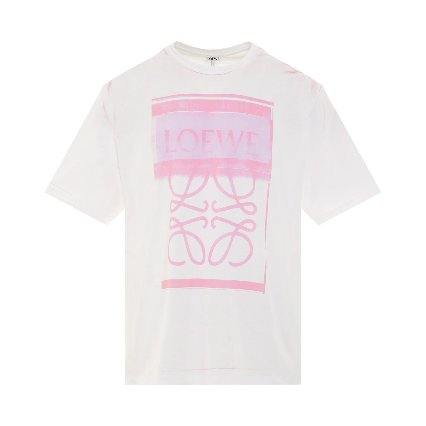 Photocopy Anagram T-Shirt in White/Pink