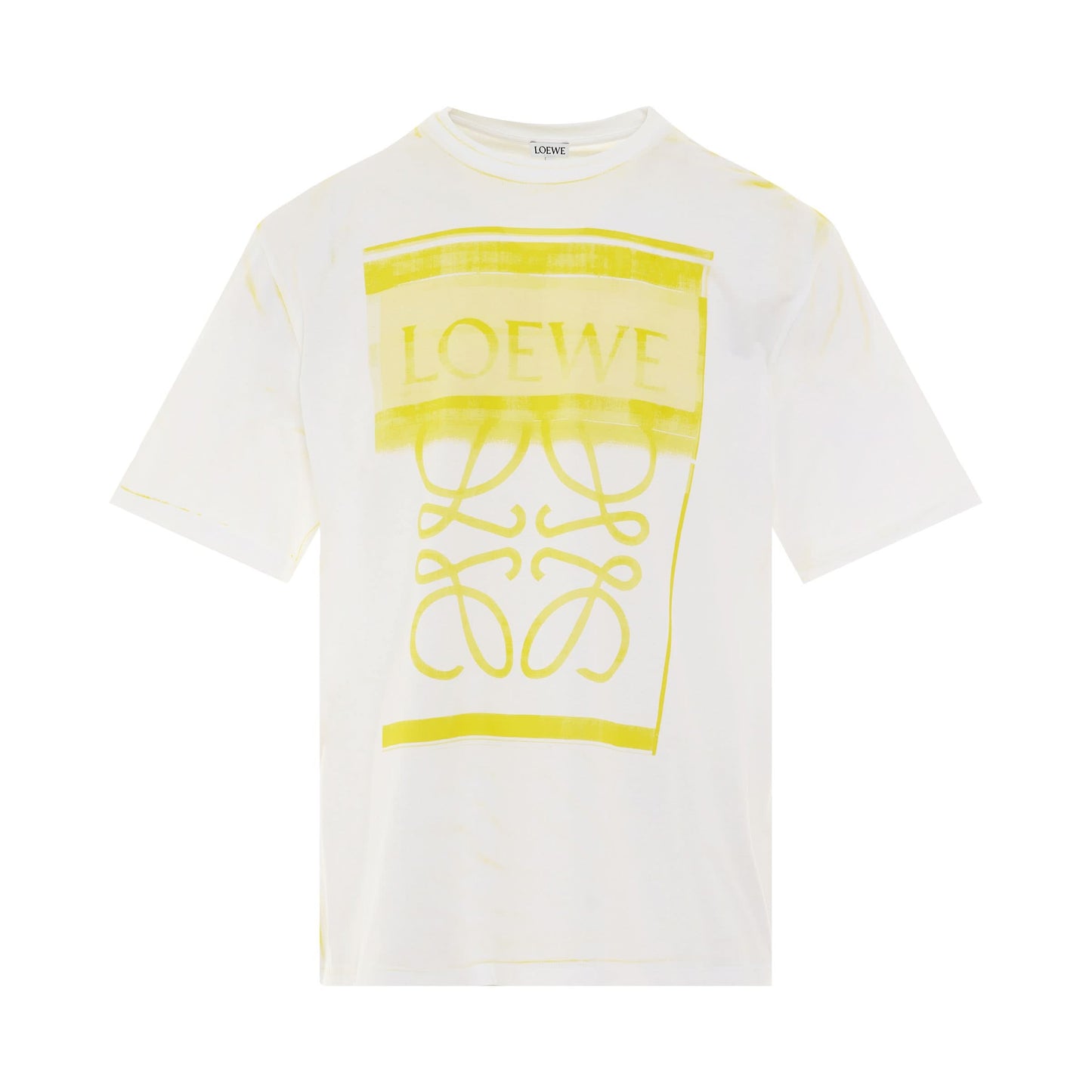 Photocopy Anagram T-Shirt in White/Yellow