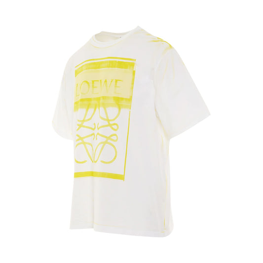 Photocopy Anagram T-Shirt in White/Yellow