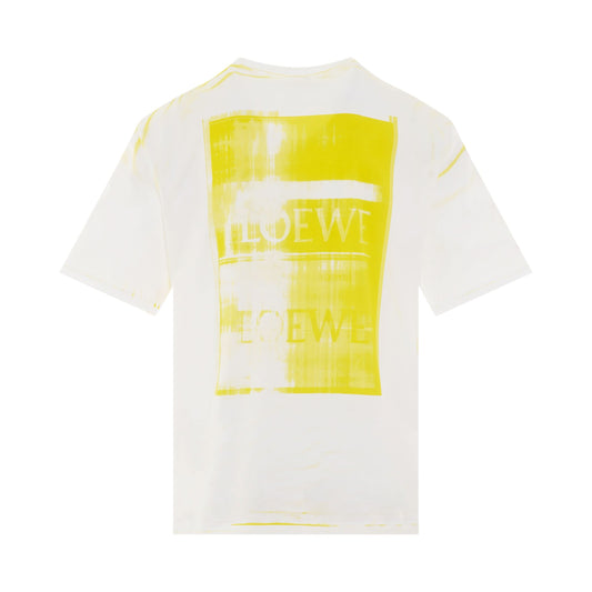 Photocopy Anagram T-Shirt in White/Yellow