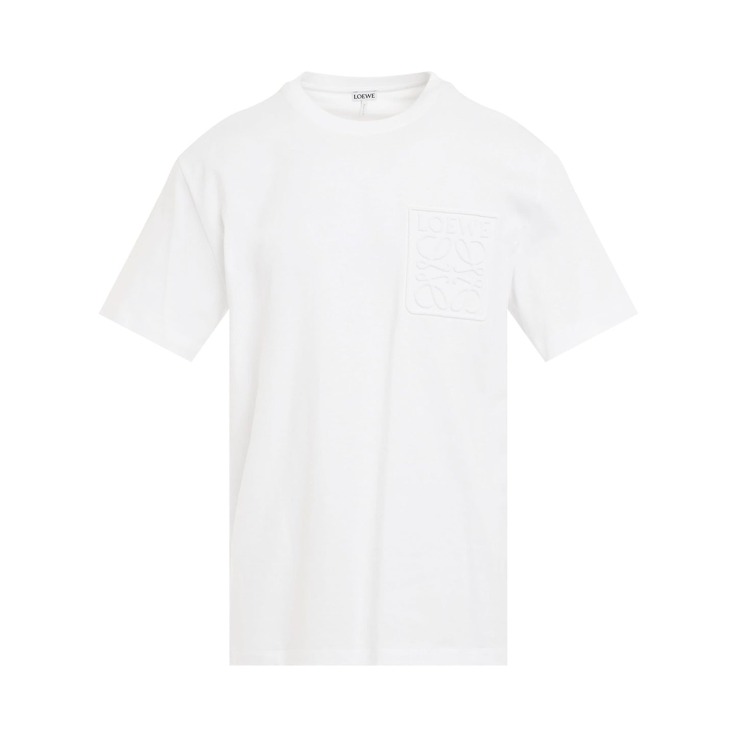 Debossed Anagram T-Shirt in White