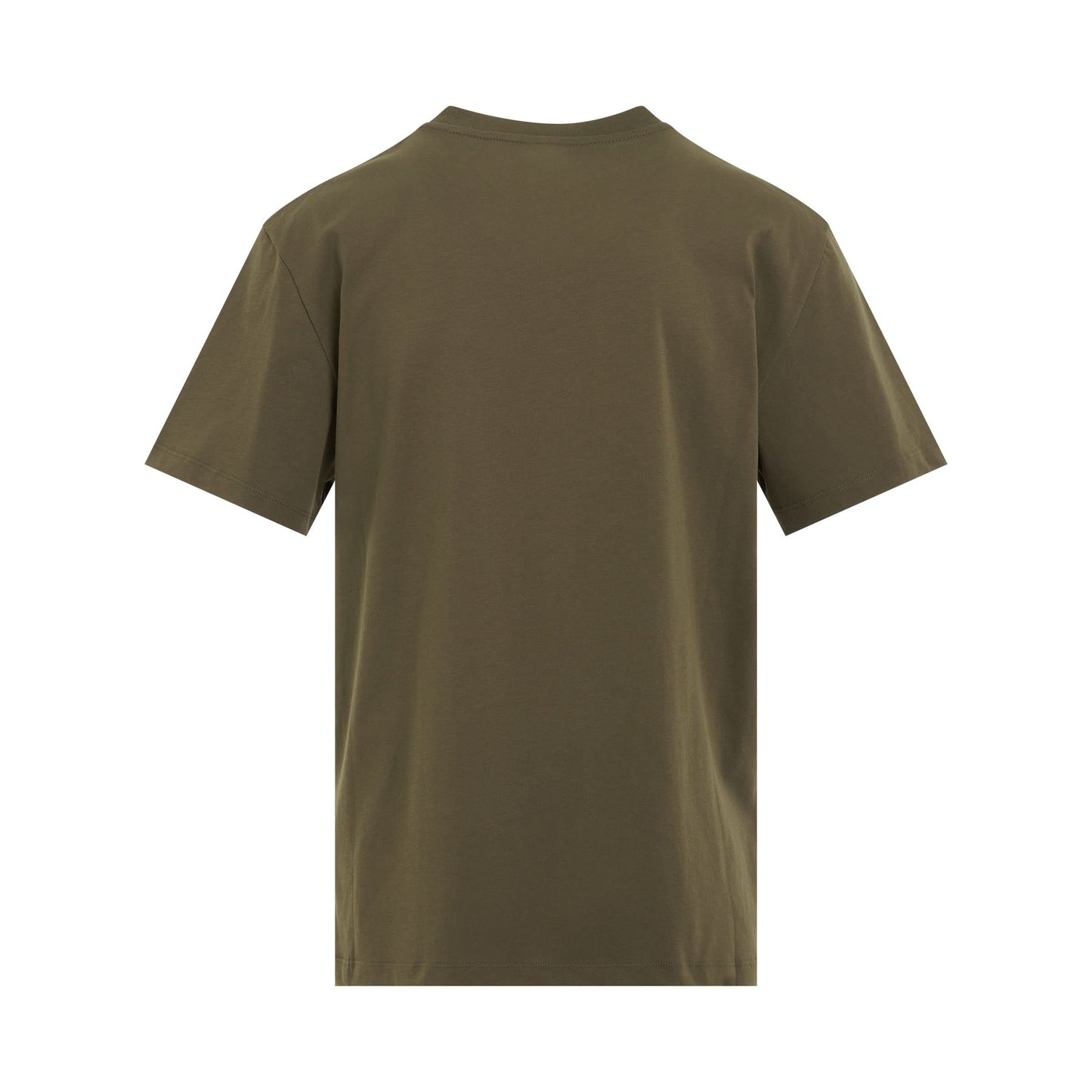 Debossed Anagram T-Shirt in Dark Khaki Green