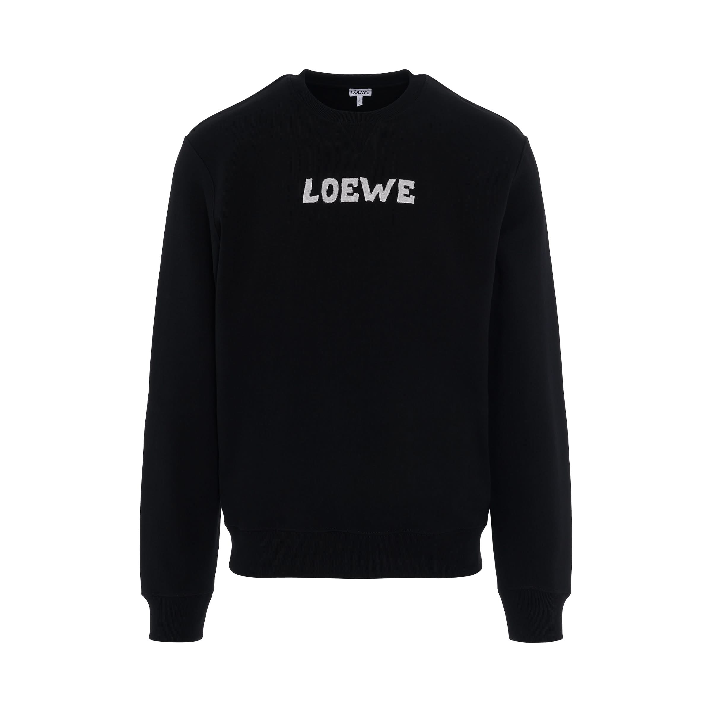 Loewe Embroidered Sweatshirt in Black