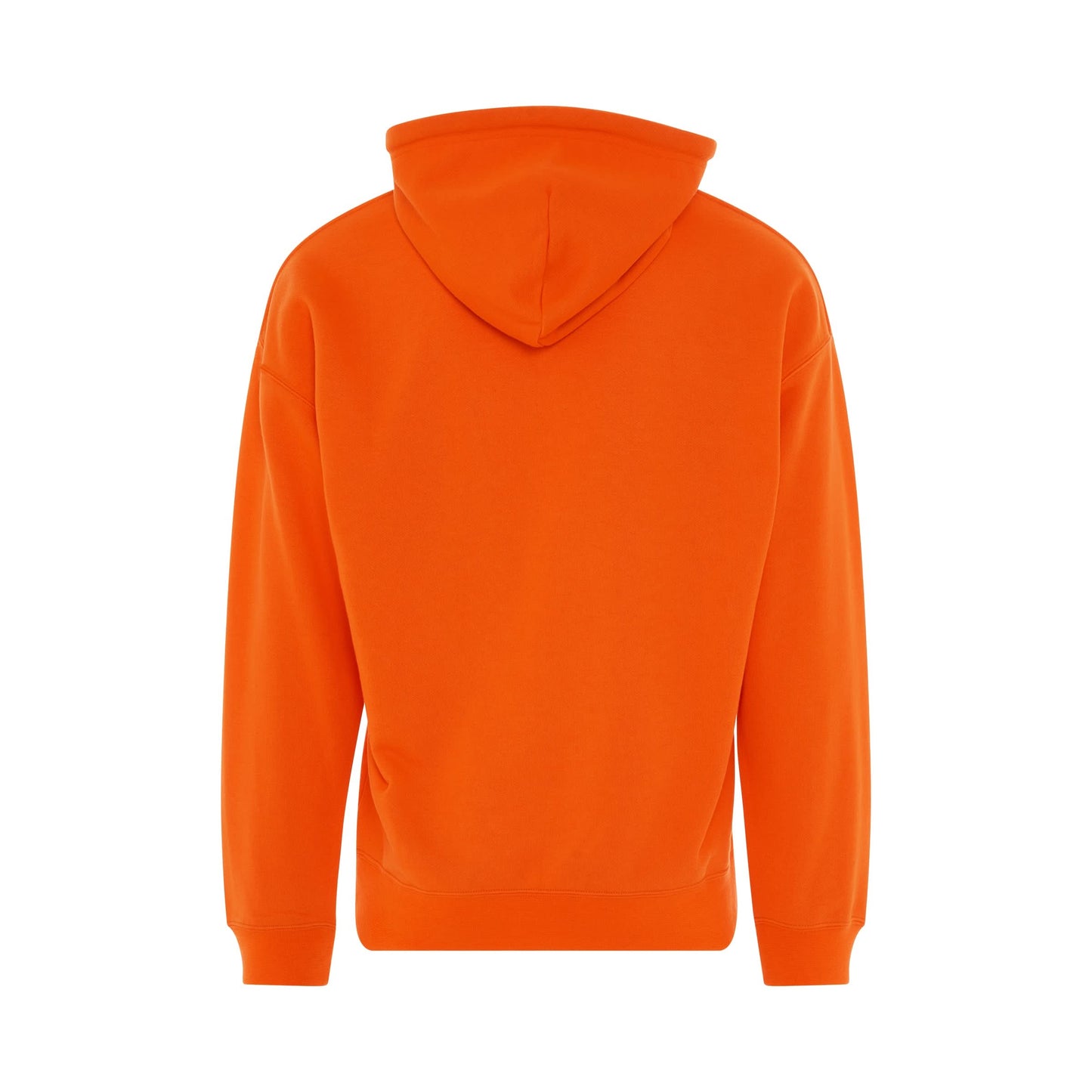 Logo Anagram Leather Patch Hoodie in Fluo Orange