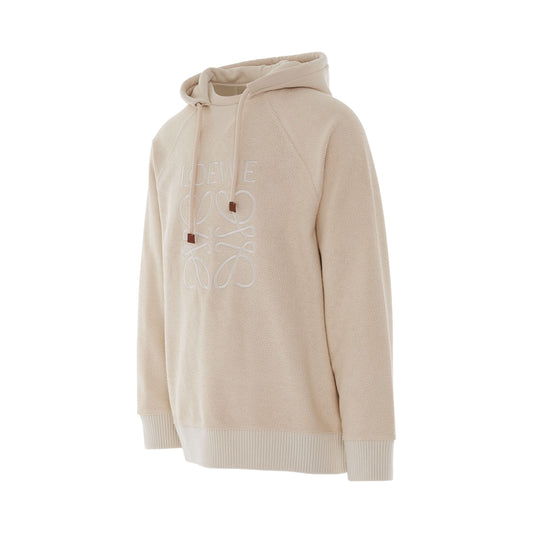 Logo Reverse Anagram Hoodie in Ecru