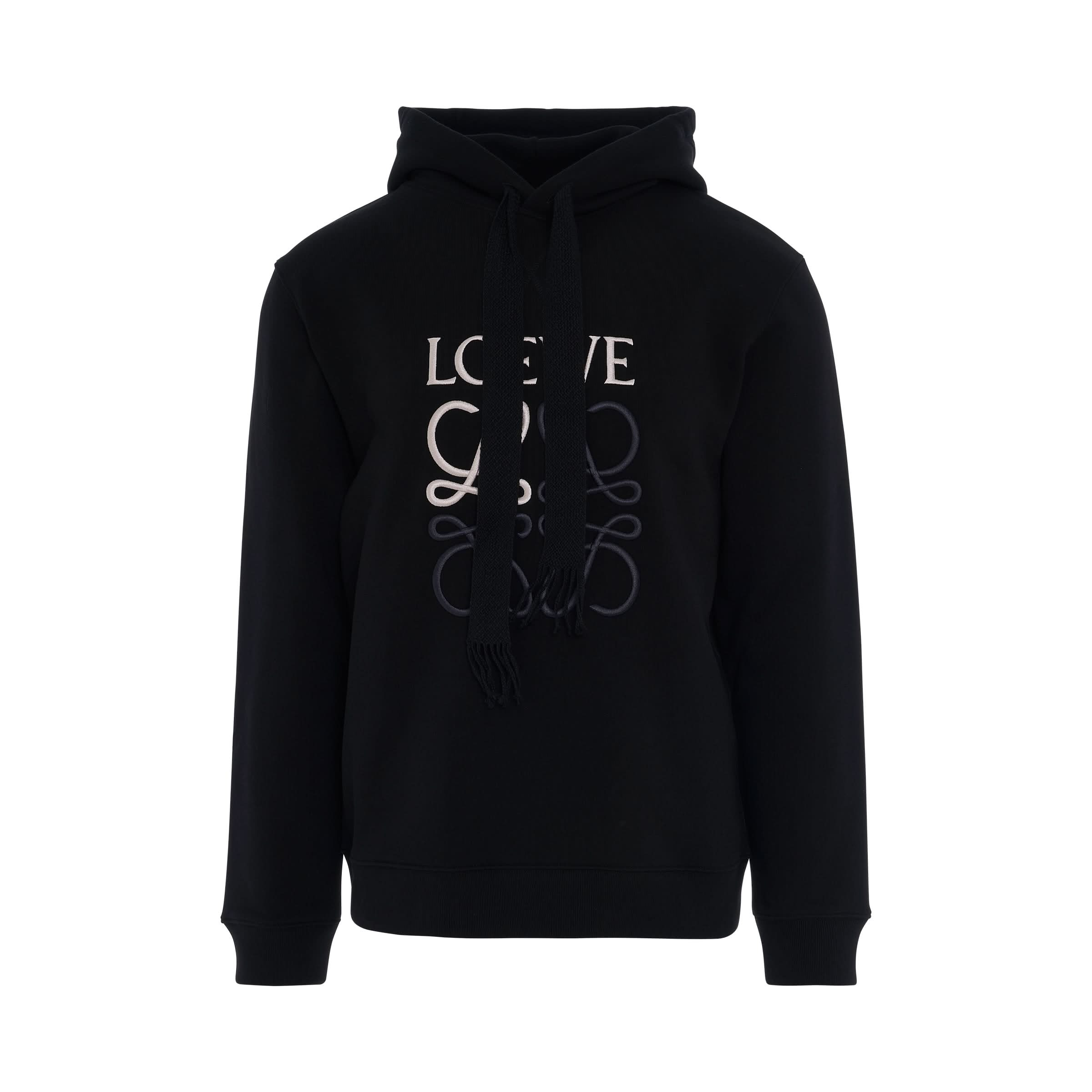 Logo Anagram Hoodie in Black