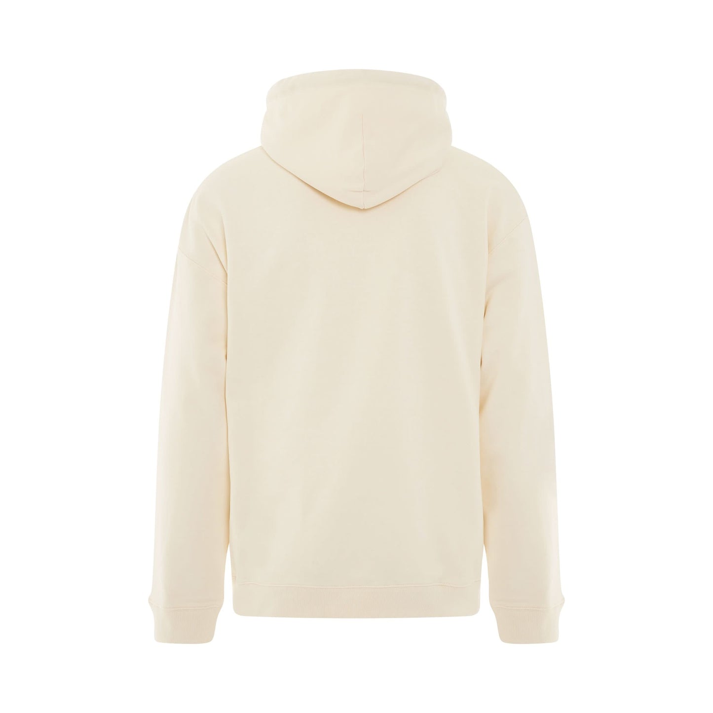 Anagram Leather Patch Cotton Hoodie in White Ash