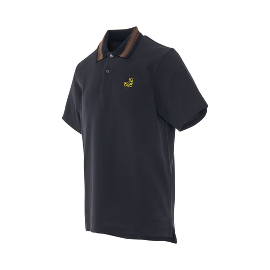 Anagram Polo in Dark Navy Blue