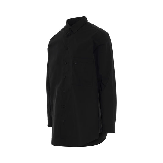 Classic Chest Logo Button Down Shirt in Black