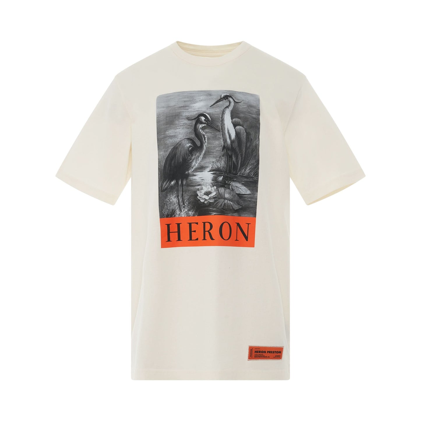 Heron BW Oversized T-Shirt in White