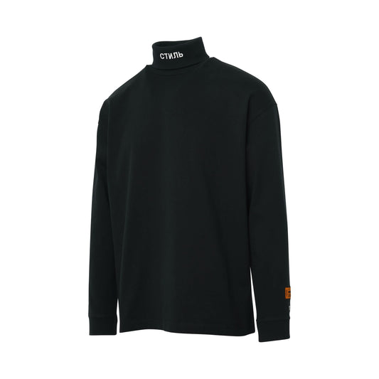 CTNMB Roll Neck Long Sleeve T-Shirt in Black