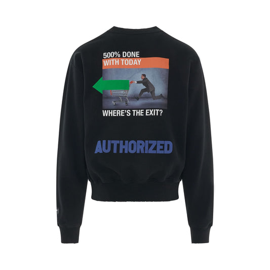 A.F. Authorized Oversized Crewneck Jumper in Black