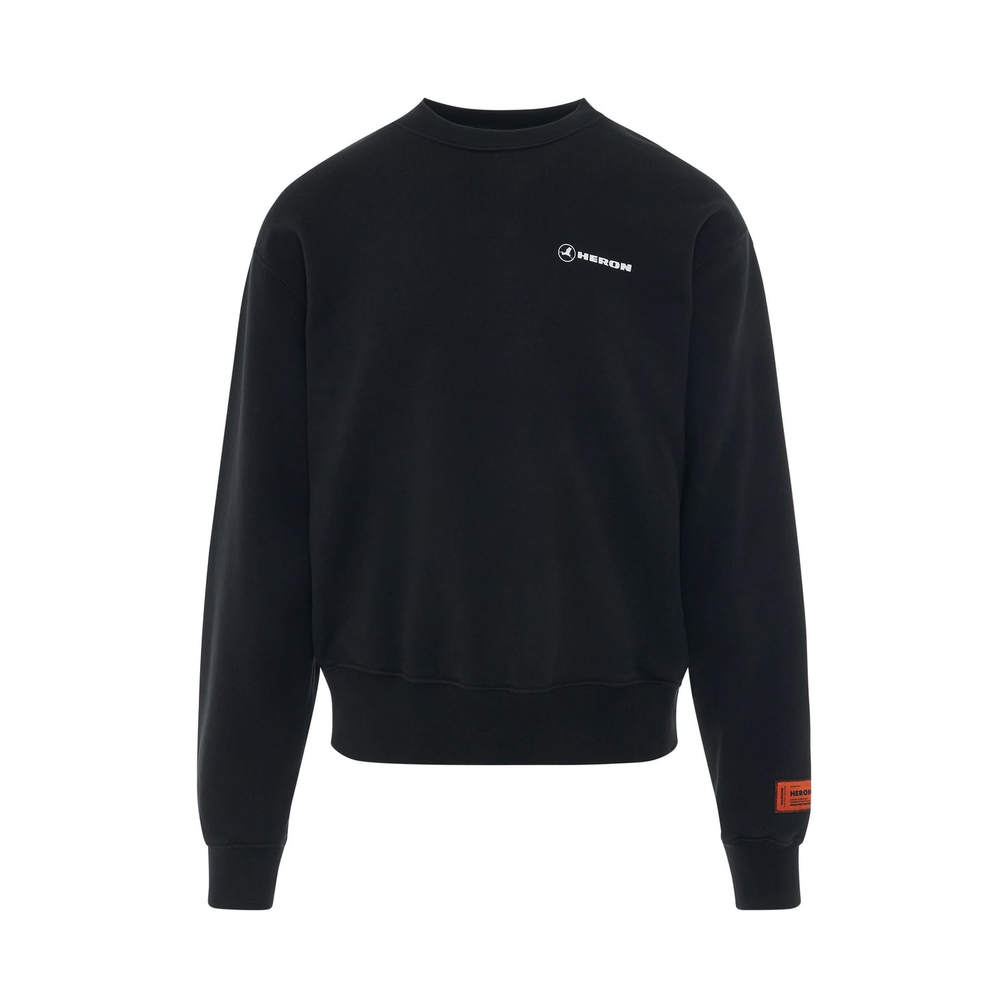 Heron Tape Oversized Crewneck in Black