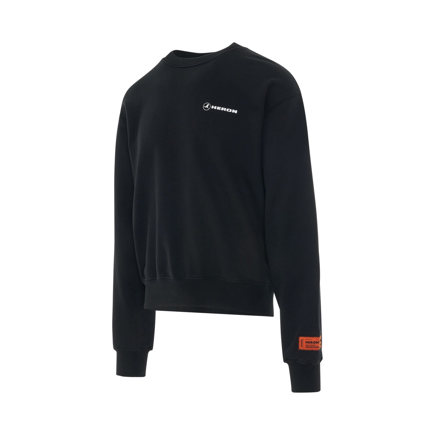 Heron Tape Oversized Crewneck in Black