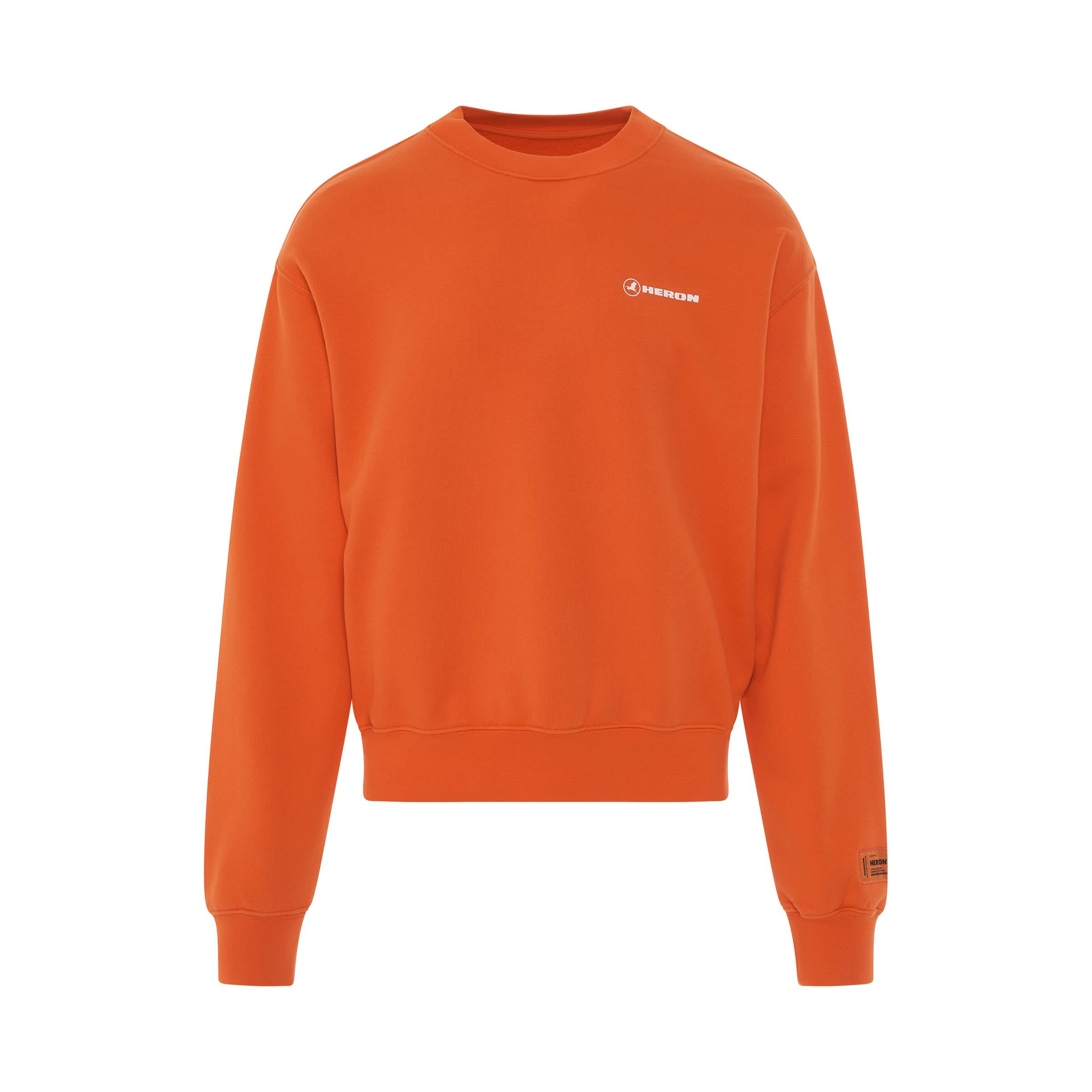 Heron Tape Oversized Crewneck in Orange