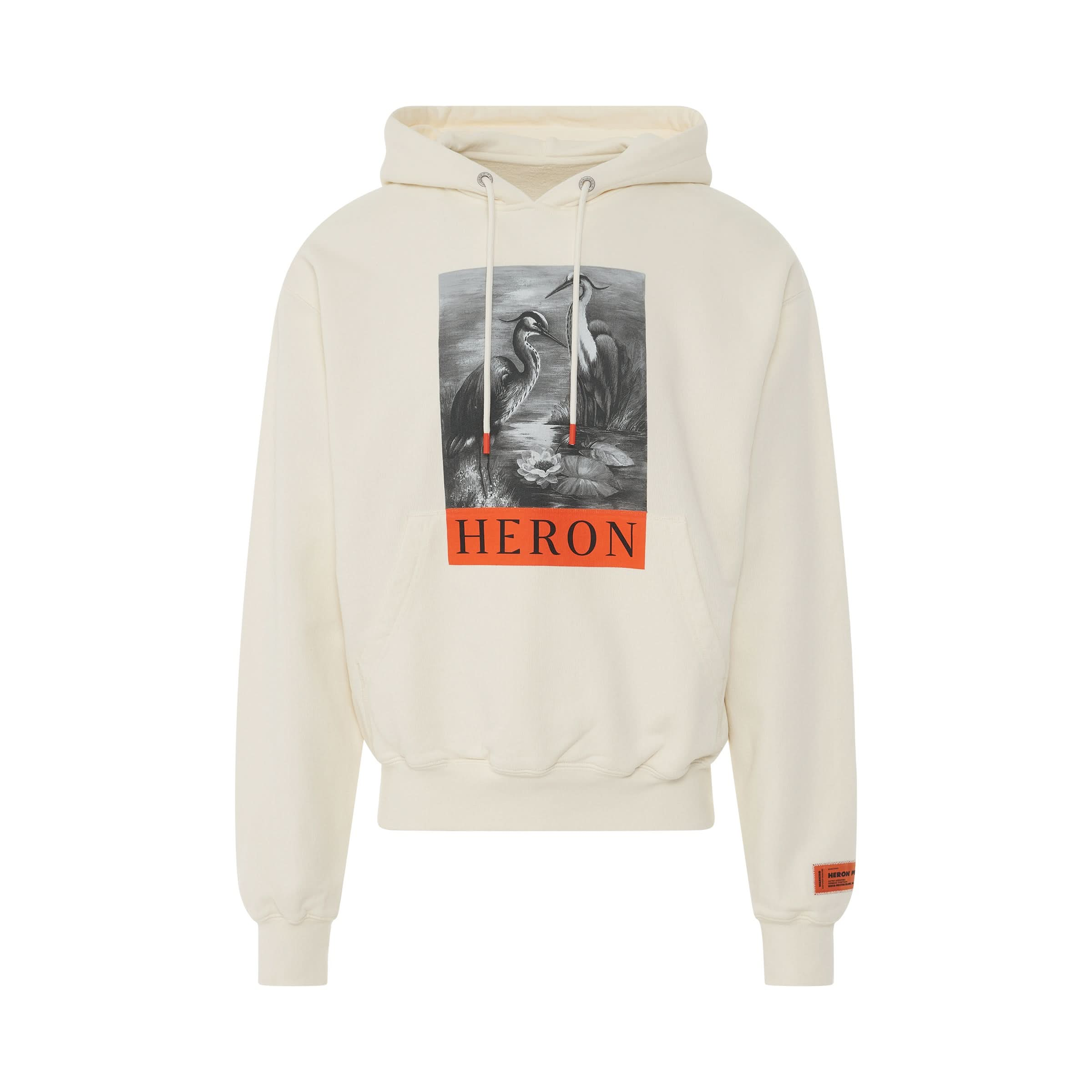 Heron BW Hoodie in White