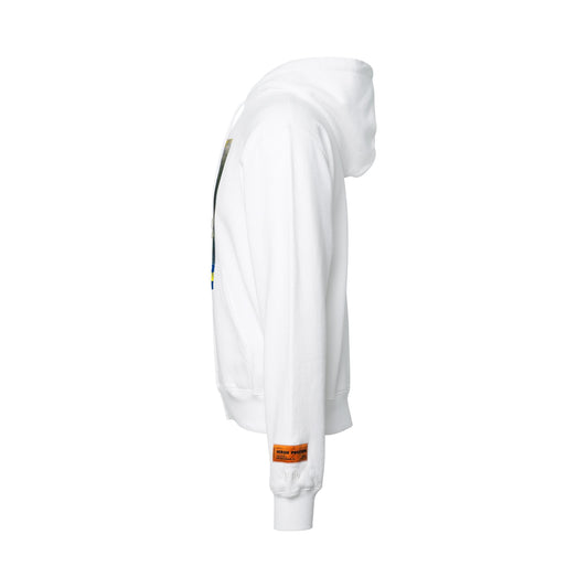 Split Herons Hoodie in White