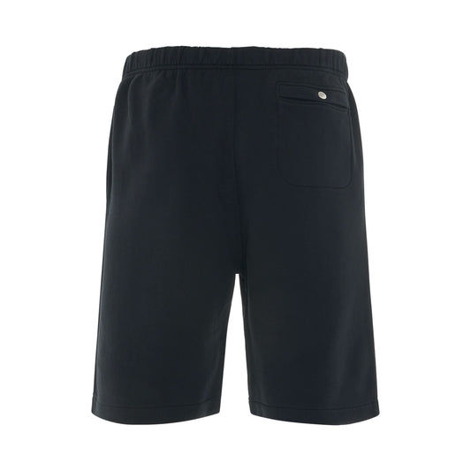 Recycled Cotton Logo Sweatshort in Black