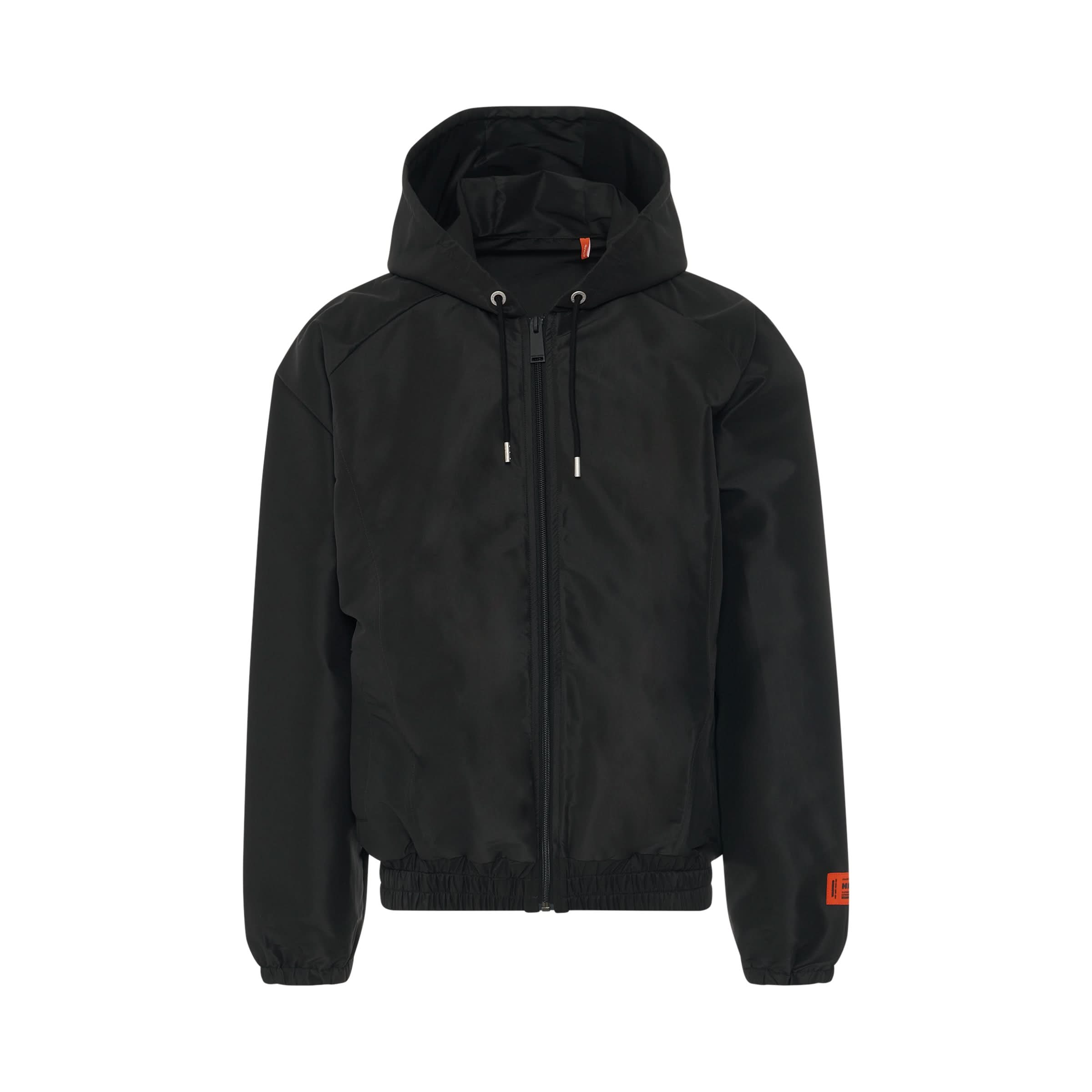 Ex-Ray Hooded Windbreaker in Black