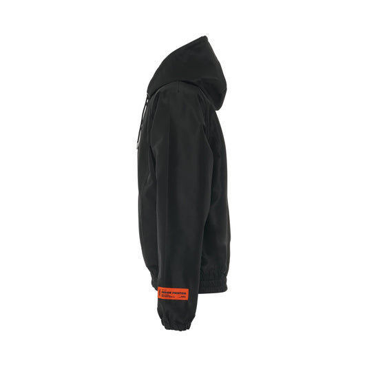 Ex-Ray Hooded Windbreaker in Black