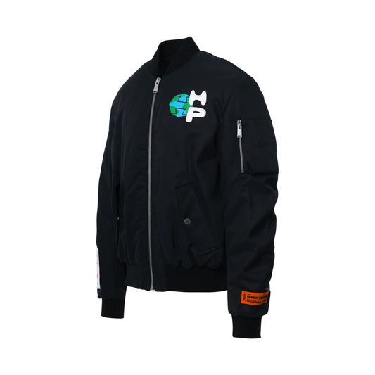 Hp World Wide Bomber Jacket in Black