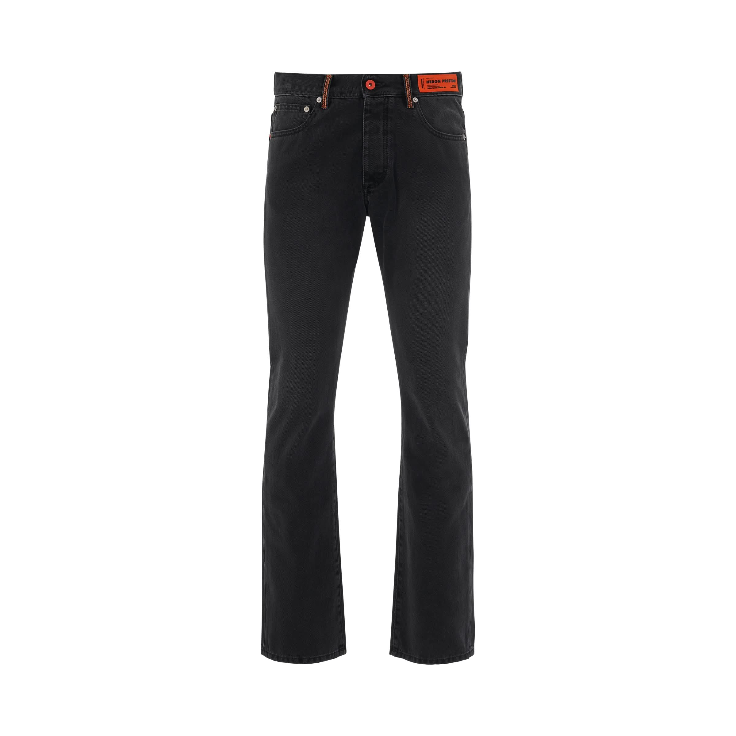 Ghost Pocket Slim 5 Pockets Jeans in Black