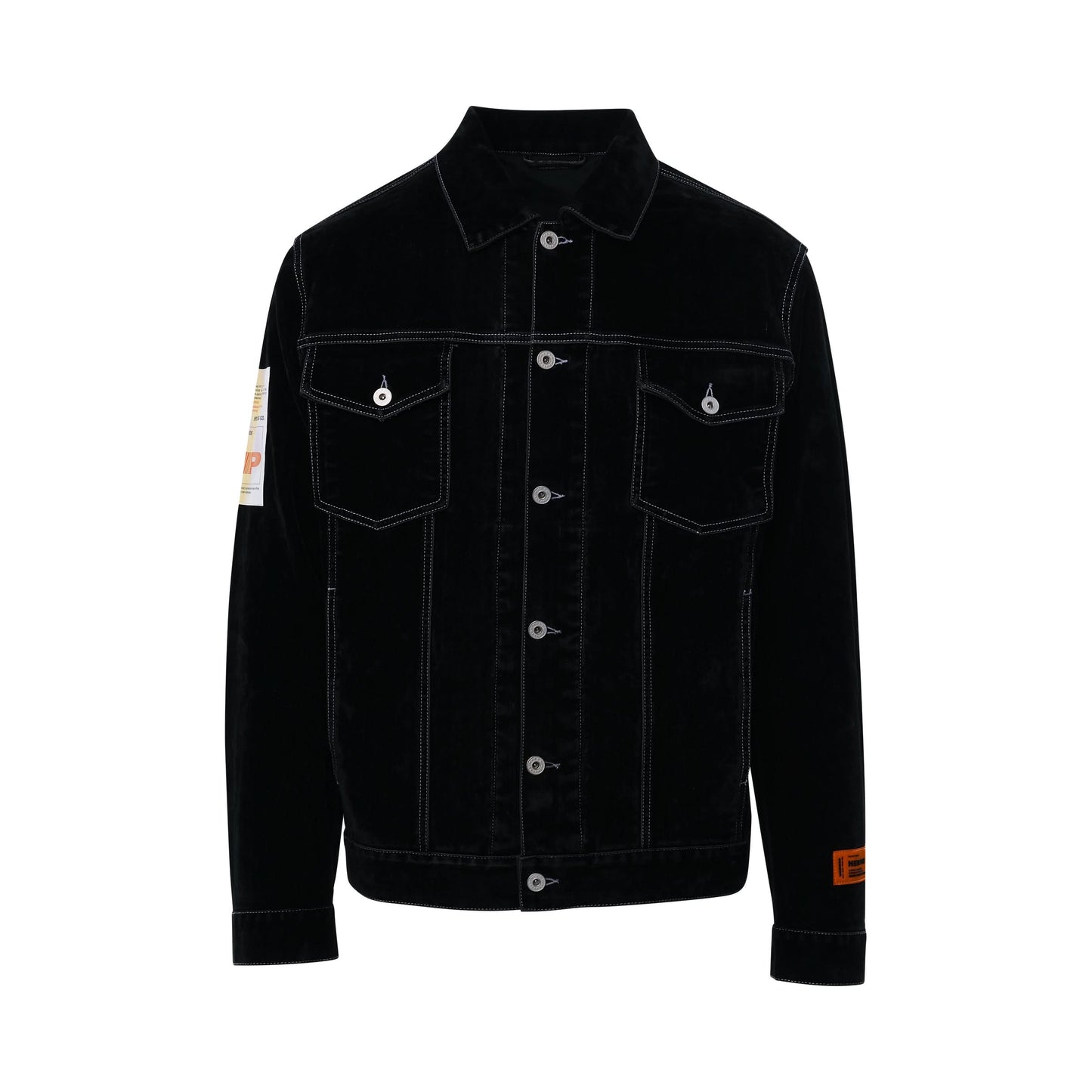 Label Flock Jacket in Black