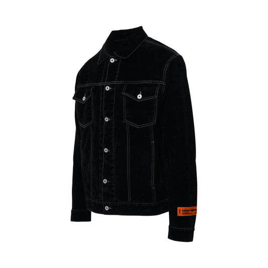 Label Flock Jacket in Black