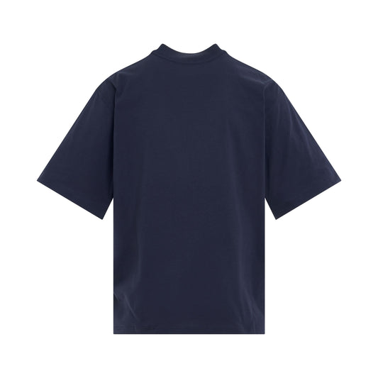 Classic Logo Crewneck T-Shirt in Blue Black