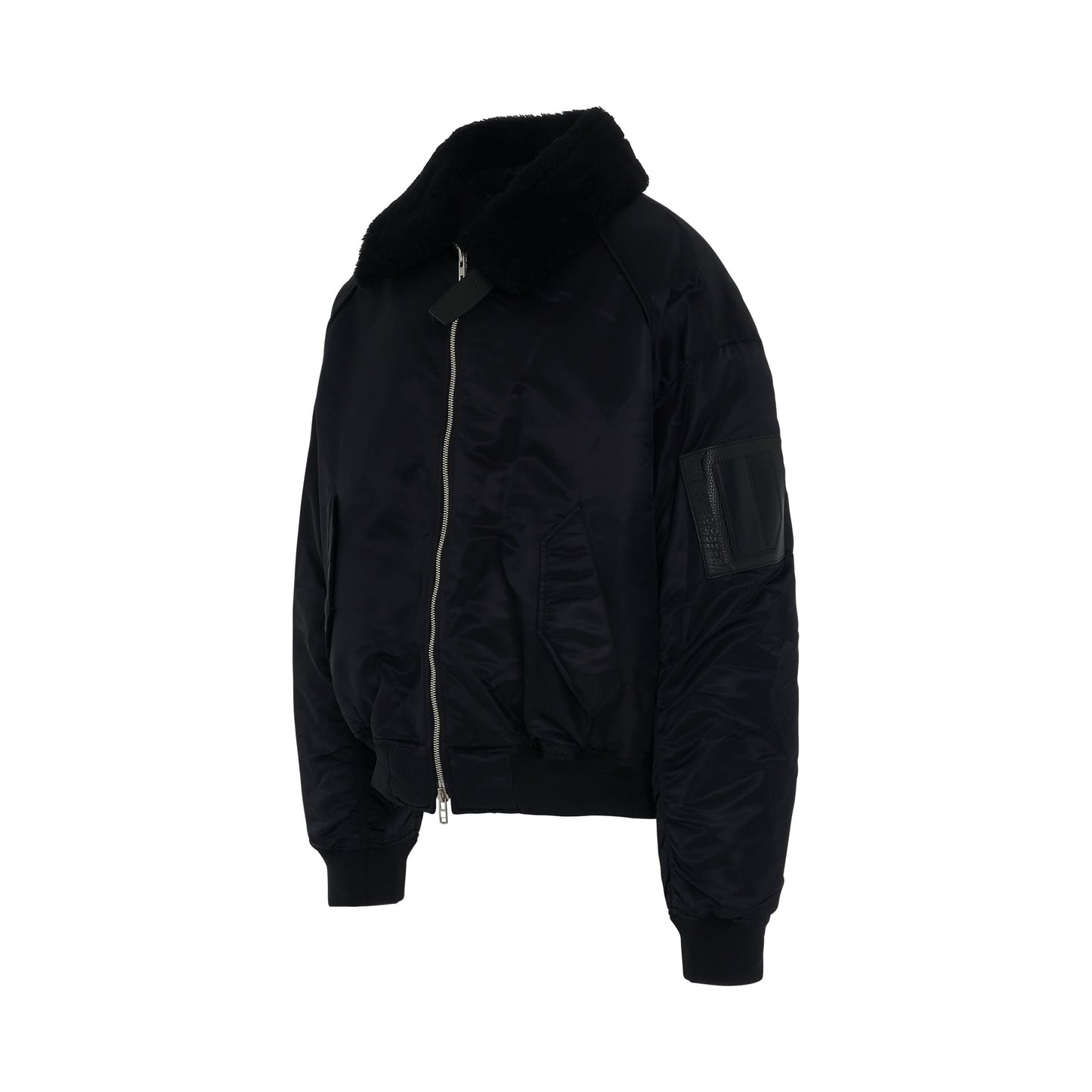 Oversize Bomber Jacket in Black