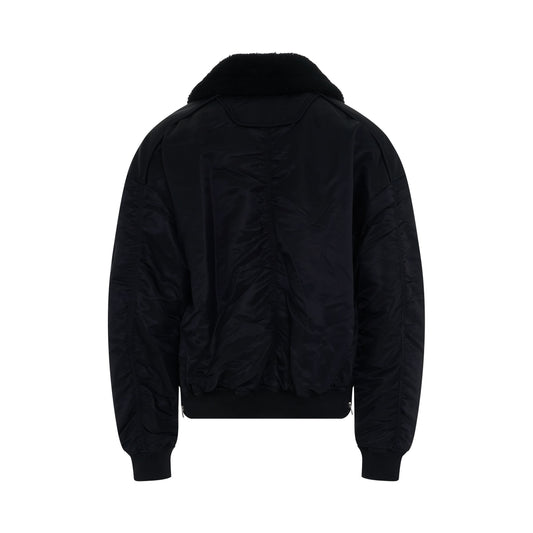 Oversize Bomber Jacket in Black