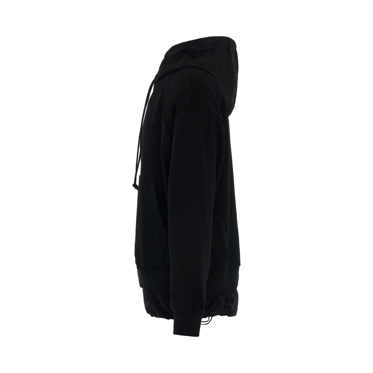 Oversize Drawstring Hoodie in Black